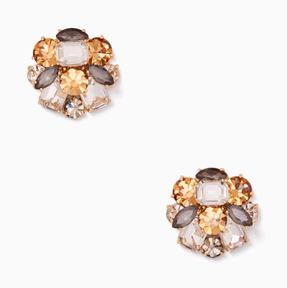 Kate spade cluster earrings with dust bag